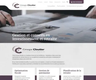 Groupecloutierinvestissements.com(Groupe Cloutier Investissements) Screenshot