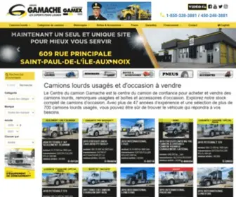 Groupegamache.com(Camions lourds usagés et d'occasion à vendre) Screenshot