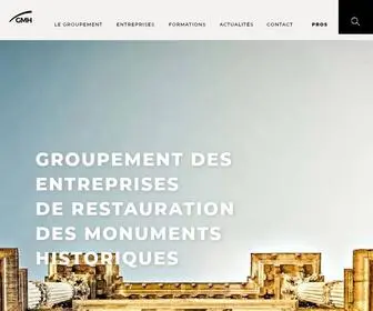 Groupement-MH.org(Groupement des entreprises de restauration des monuments historiques) Screenshot