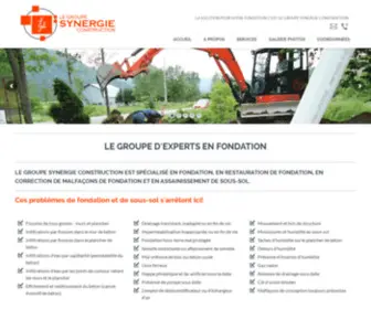 Groupesynergieconstruction.com(Experts en fondation) Screenshot