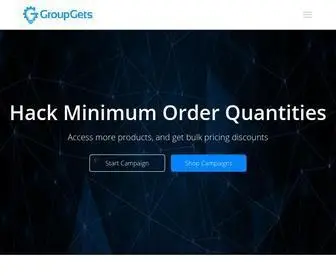 Groupgets.com(Crowd Purchasing and Group Buy Hosting) Screenshot