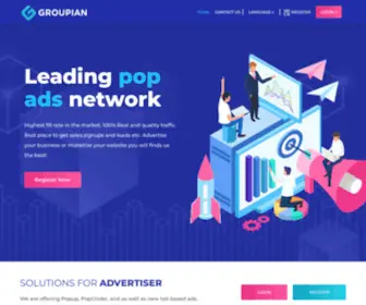 Groupian.io(Bitcoin Advertising Network) Screenshot