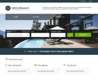 Groupimmo.ch(Portail Immobilier Suisse depuis 1999. Des annonces en vente ou location à Vevey) Screenshot