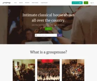 Groupmuse.com(Chamber music house concerts with your friends) Screenshot