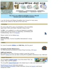 Groupwise.org(Web site) Screenshot