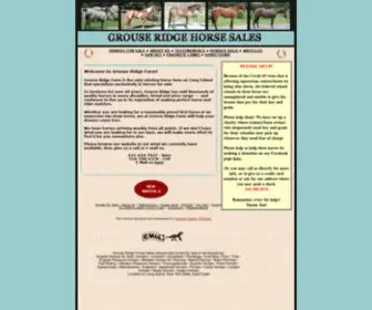 Grouseridgehorsesales.com(Grouse Ridge Horses for Sale) Screenshot