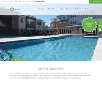 Groveatslipperyrock.com(Student Apartments for Rent in Pennsylvania) Screenshot