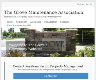 Grovecommunity.org(The Grove Maintenance Association) Screenshot