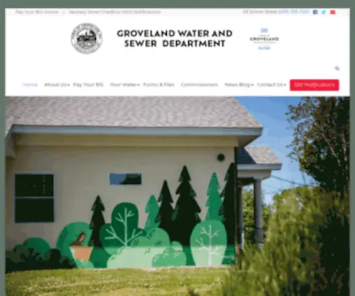 Grovelandwaterandsewer.com(Groveland Water and Sewer Dept) Screenshot