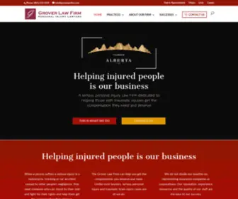 Groverlawfirm.com(Personal Injury Lawyer in Calgary) Screenshot