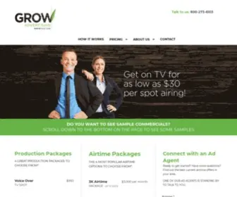 Growads.com(TV Advertising Agency) Screenshot