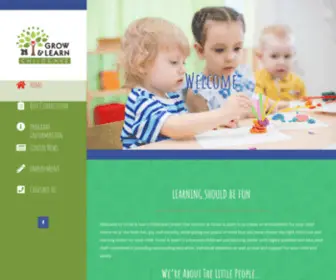 Growandlearnchildcare.com(Grow and Learn Childcare Center) Screenshot