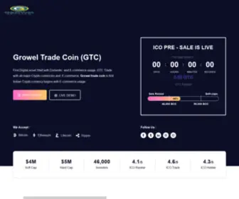 Growelcoin.com(Cryptocash) Screenshot