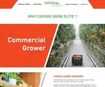 Groweliteled.com(LED grow lights for professional & home growers) Screenshot