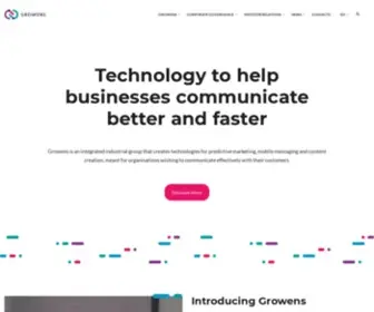 Growens.io(Growens is an industrial group) Screenshot
