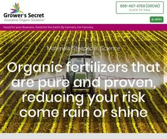 Growerssecret.com(Organic Fertilizer Supplier for Farms) Screenshot