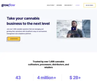 Growflow.com(GrowFlow Seed to Sale Software Solutions for Cannabis Wholesalers and Retailers) Screenshot