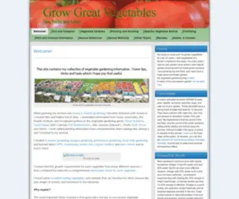 Growgreatvegetables.com(Organic Vegetable Gardening Information) Screenshot