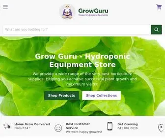 Growguru.co.za(Hydroponics equipment supplier) Screenshot