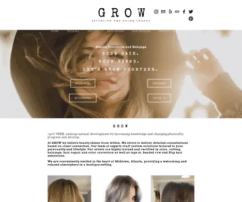 Growhairlounge.com(Atlanta Extensions and Balayage) Screenshot