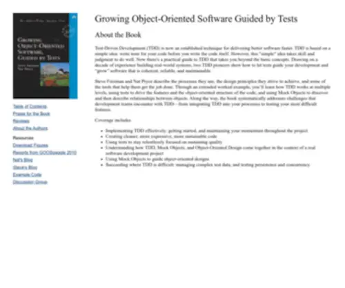 Growing-Object-Oriented-Software.com(Growing Object) Screenshot