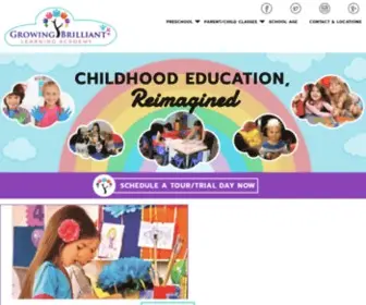 Growingbrilliant.com(Growing Brilliant Preschool Academy and Daycare for infants & Toddlers) Screenshot