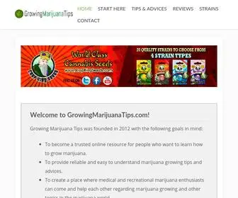 Growingmarijuanatips.com(#1 Source of Growing Marijuana Tips) Screenshot