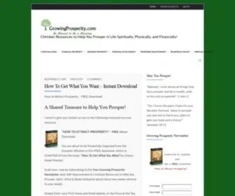 Growingprosperity.com(Christian Resources to Help You Prosper in Life Spiritually) Screenshot