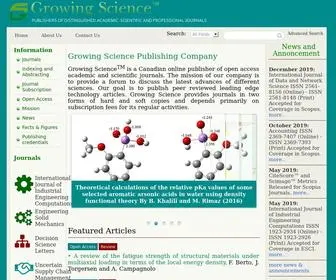 Growingscience.com(Growing Science) Screenshot