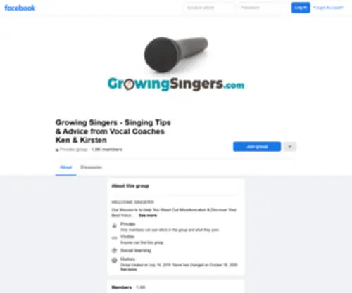 Growingsingers.com(Growing Singers) Screenshot