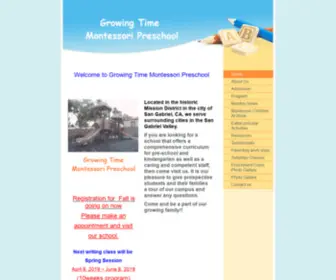 Growingtimemontessori.com(Growing Time Montessori School) Screenshot