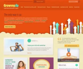 Growingup.net(Supporting parents of children with growth disorders) Screenshot