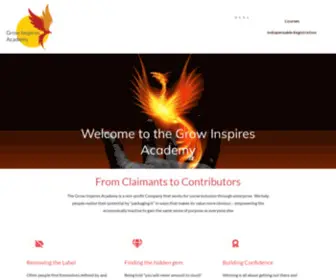 Growinspires.com(Social Inclusion through Enterprise) Screenshot