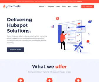 Growmeda.com(Hubspot Web Design and Development Services) Screenshot