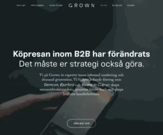 Grown.se(Experter på inbound marketing & demand generation) Screenshot