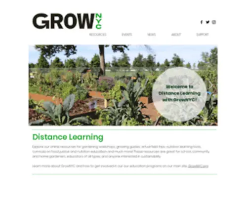 GrownyCDistancelearning.org(GrowNYC Distance Learning) Screenshot