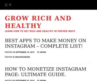 Growrichandhealthy.com(Grow rich and healthy) Screenshot