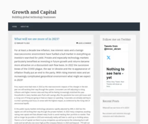 Growthandcapital.com(Building global technology businesses) Screenshot