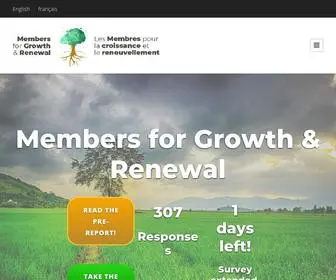 Growthandrenewal.ca(This is a grassroots) Screenshot