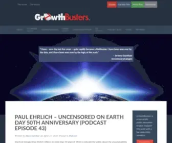 Growthbusters.org(End Growth Addiction & Live Sustainably) Screenshot