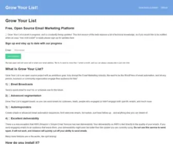Growyourlist.com(Grow Your List) Screenshot