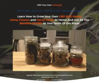 Groyourownuniversity.org(GRO Your Own at Home University) Screenshot