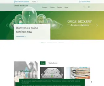 Groz-Beckert.de(Technology and Development Center (TEZ)) Screenshot