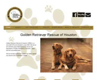 GRRH.org(Golden Retriever Rescue of Houston) Screenshot