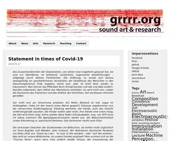 GRRRR.org(Sound art and research) Screenshot