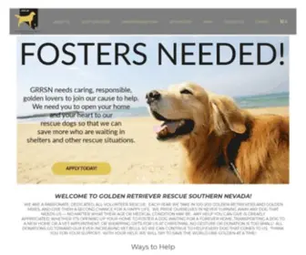 GRRSN.org(Golden Retriever Rescue Southern Nevada) Screenshot