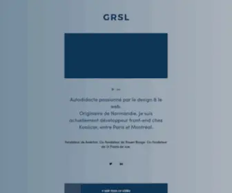 GRSL.fr(Design, Code & Life) Screenshot