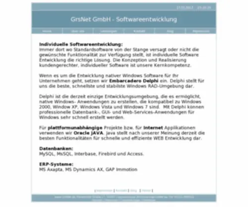 GRsnet.de(Individuelle Softwareentwicklung mit Delphi) Screenshot