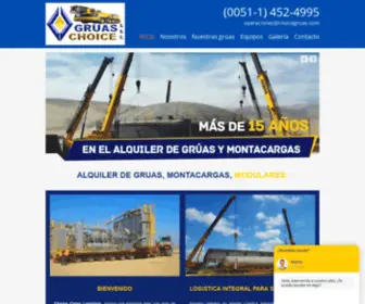 Gruaschoice.com(Alquiler de gruas en Perú) Screenshot