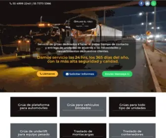 Gruasytransporteseloso.com(Grúas El Oso) Screenshot
